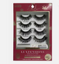 Kiss Luxtensions Collection Lashes Super Slim Band Light Weight 4 Pair w/Glue