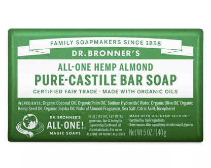 Dr. Bronner's, Almond Bar Soap,- 5oz
