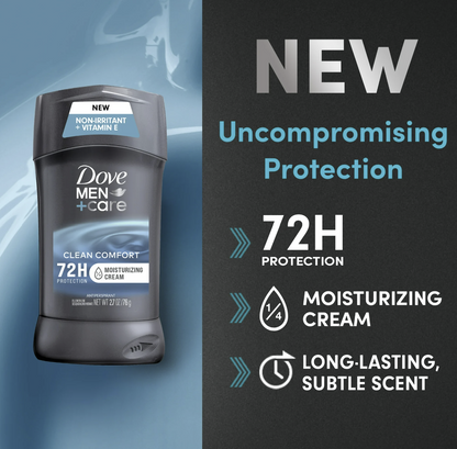 Dove Men+Care Clean Comfort Antiperspirant Deodorant, 2.7 oz