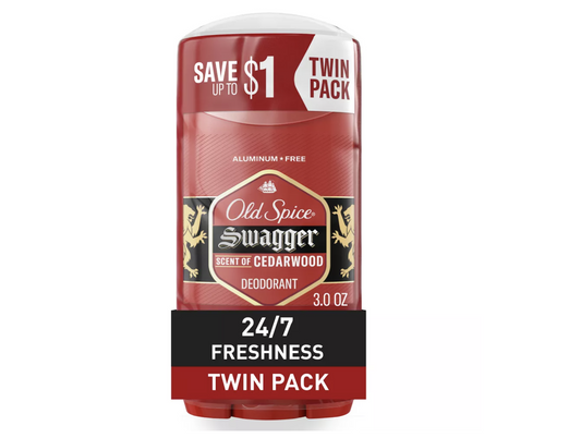 Old Spice Red Collection Swagger Deodorant for Men - 3oz 2pk