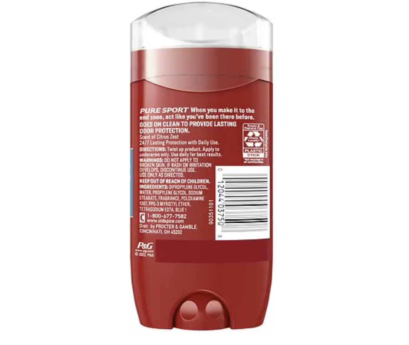 Old Spice Aluminum Free Deodorant Solid Pure Sport 3.0 oz