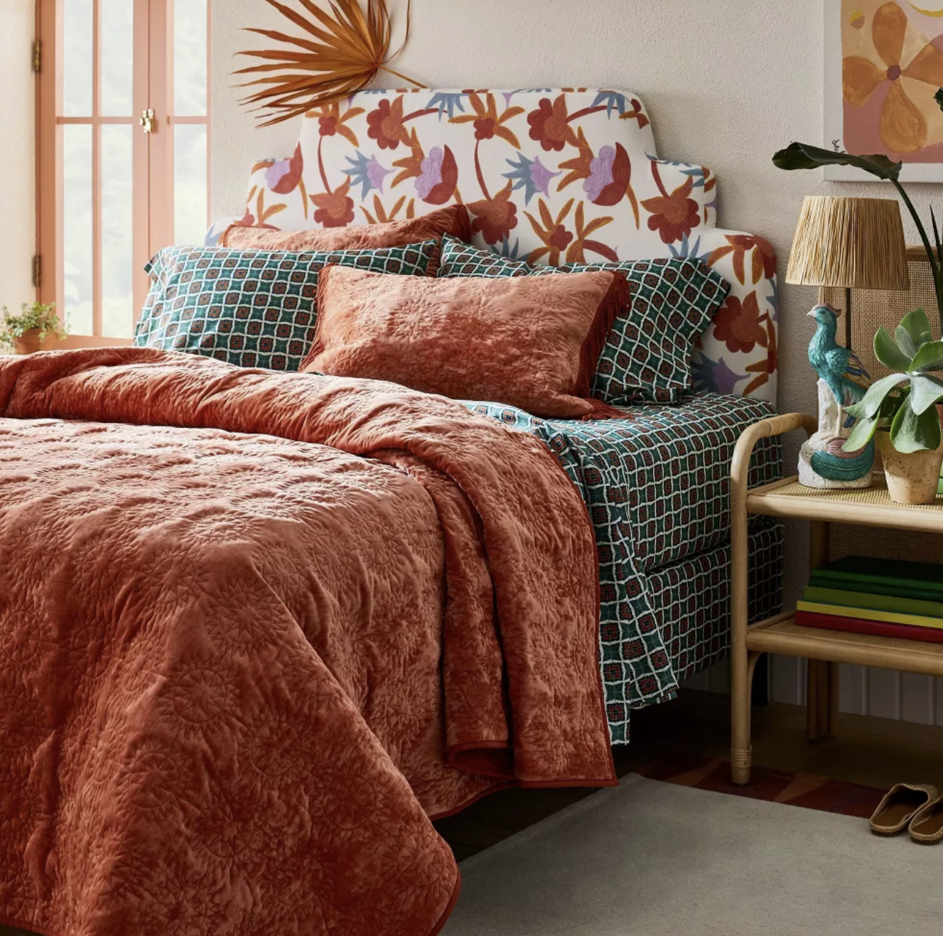 Sun Stitched Vintage Velvet Quilt Sham - Opalhouse™ designed with Jungalow™