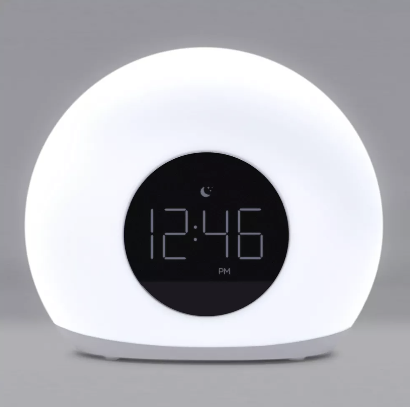 Natural Wake Up Alarm Clock, MoonGlow Light, Relaxation Sounds,Table Clock White - Capello