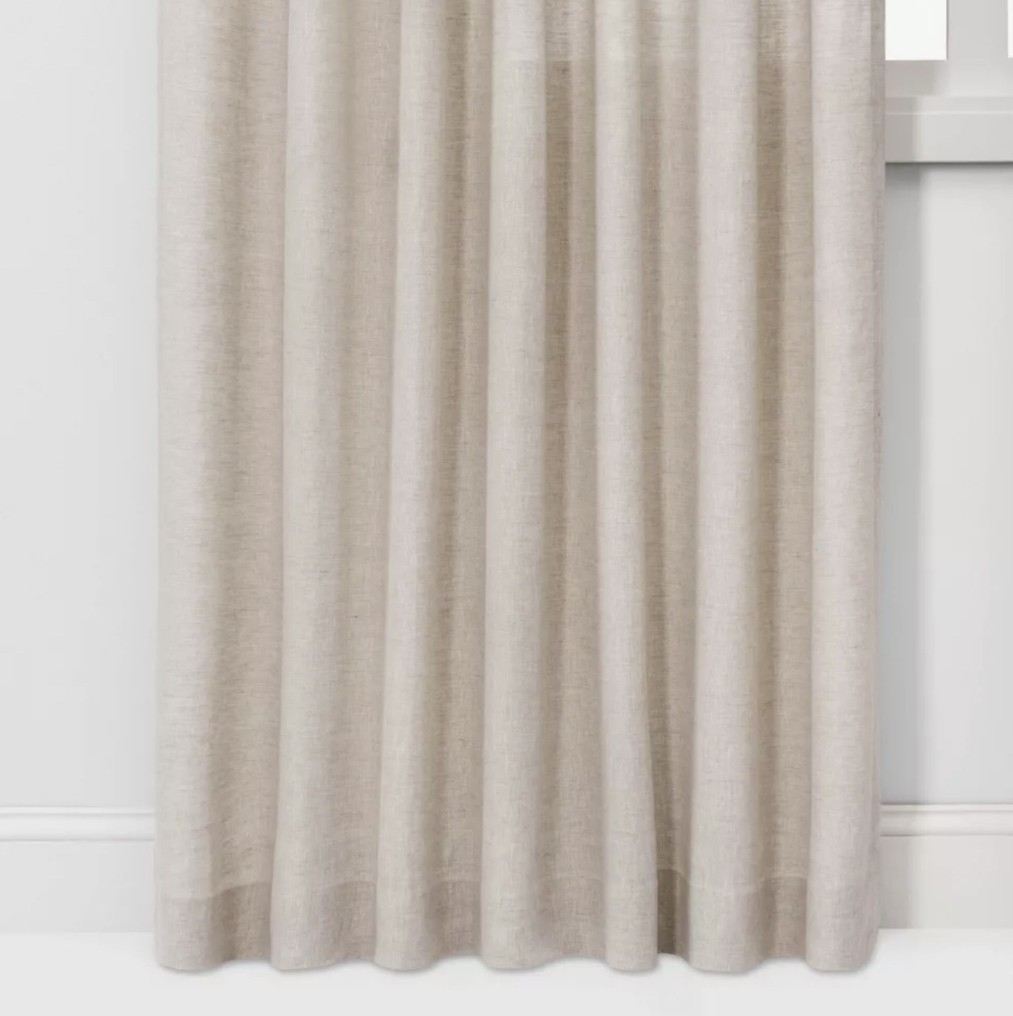 1pc 54"x84" Light Filtering Linen Window Curtain Panel - Threshold™