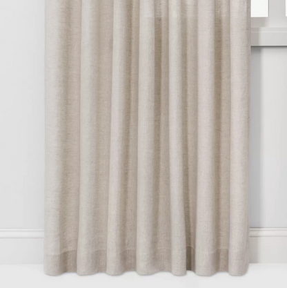 1pc 54"x84" Light Filtering Linen Window Curtain Panel - Threshold™