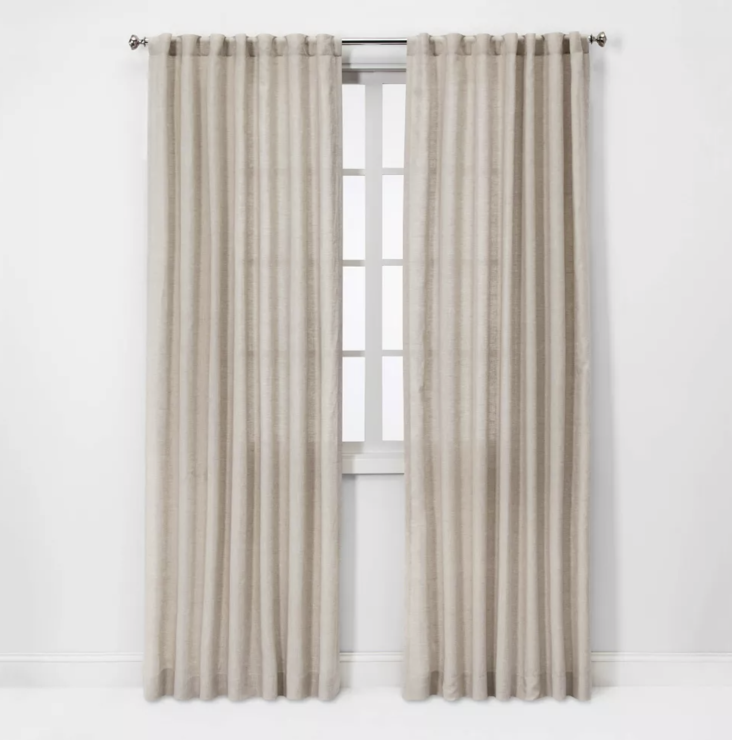 1pc 54"x84" Light Filtering Linen Window Curtain Panel - Threshold™