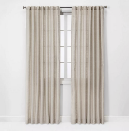 1pc 54"x84" Light Filtering Linen Window Curtain Panel - Threshold™