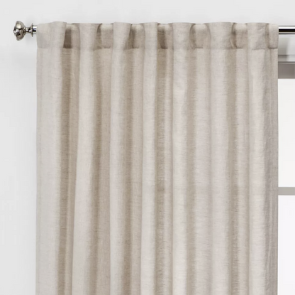 1pc 54"x84" Light Filtering Linen Window Curtain Panel - Threshold™