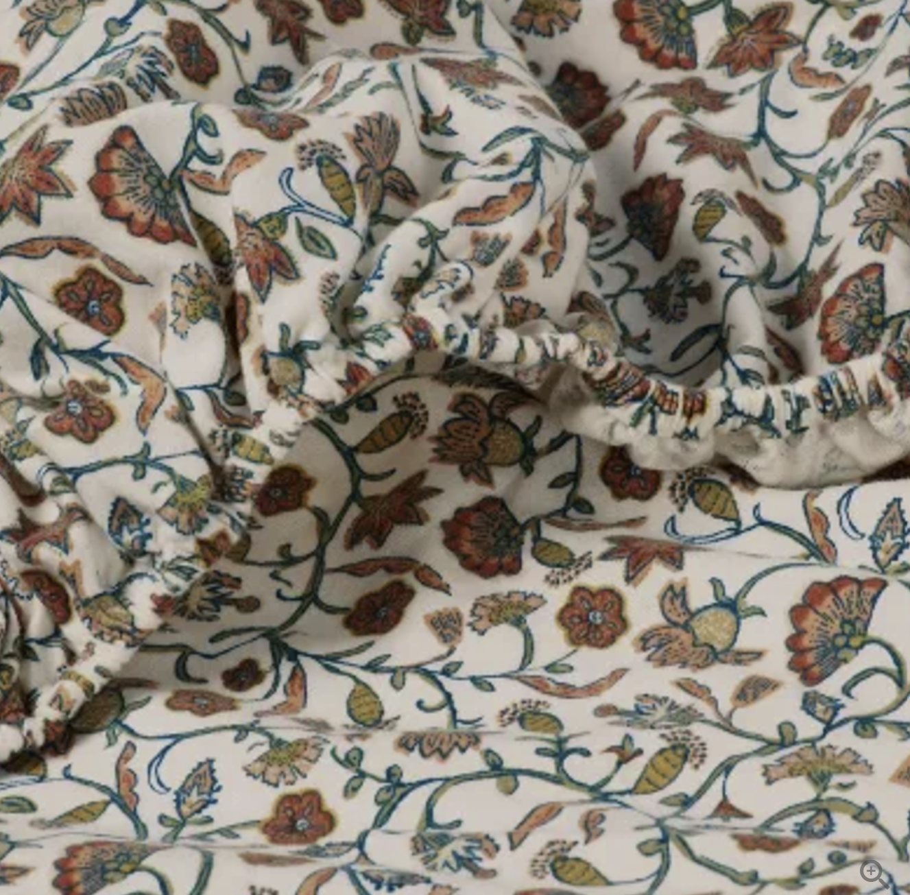 Floral Flannel Sheet Set in Cream Fall Flowers Threshold