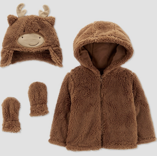Carter's Just One You® Baby Moose Jacket - Brown