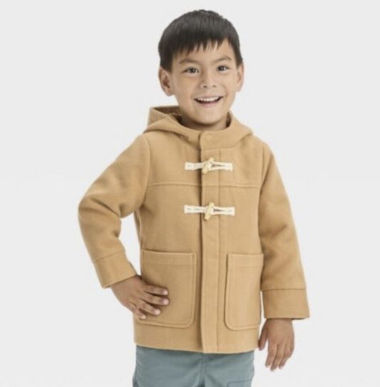 Warm Brown Coat with Pockets by Cat & Jack,Unisex