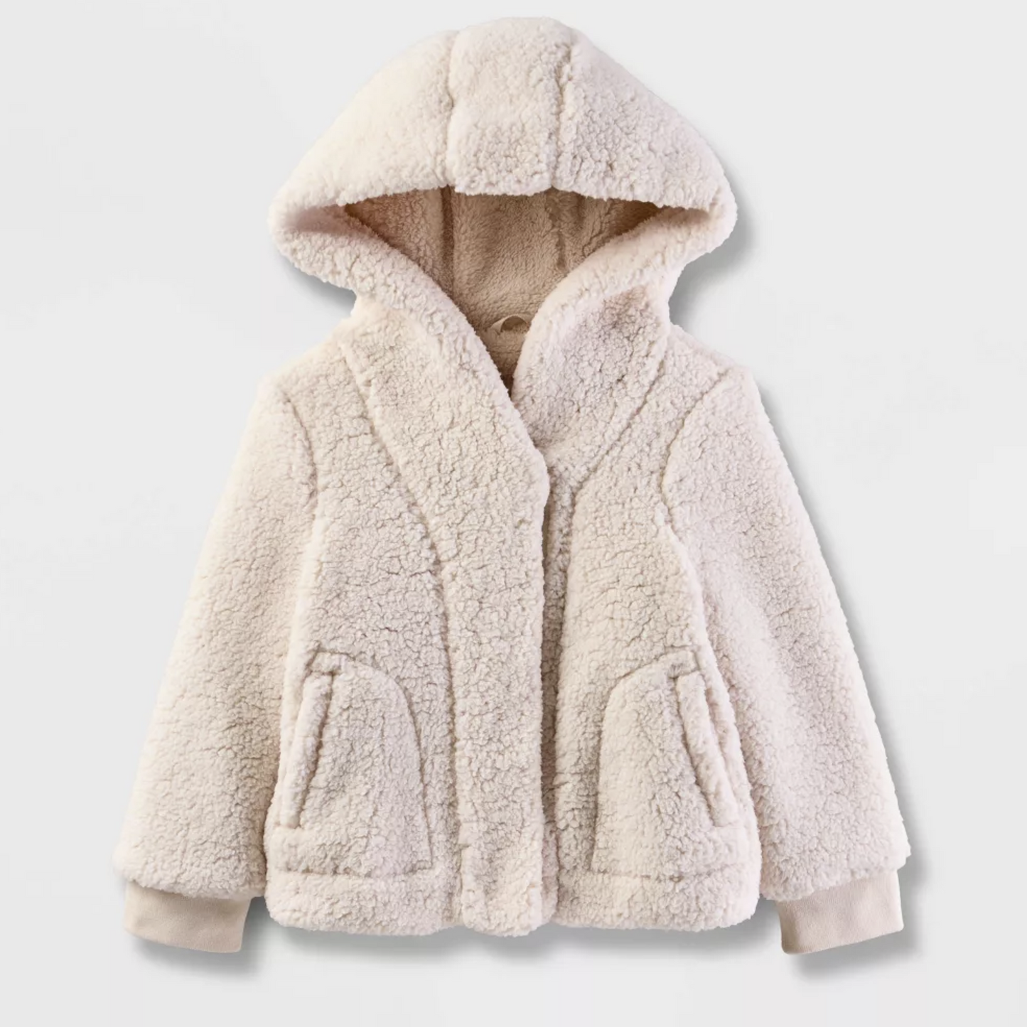 Toddler Girls' Faux Shearling Jacket - Cat & Jack™ Cream