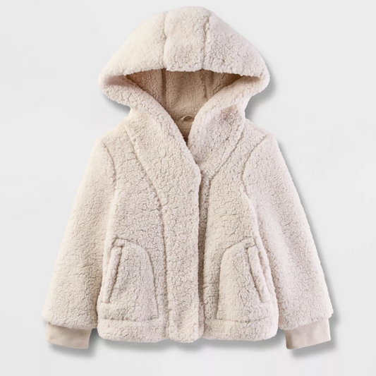 Toddler Girls' Faux Shearling Jacket - Cat & Jack™ Cream