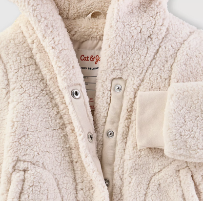 Toddler Girls' Faux Shearling Jacket - Cat & Jack™ Cream