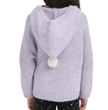 Toddler Girls' Cable Sweater with Hood - Cat & Jack™ Cream