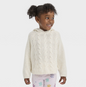 Toddler Girls' Cable Sweater with Hood - Cat & Jack™ Cream