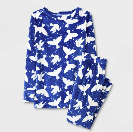 Toddler 2pc Doves Snuggly Soft Pajama Set - Cat & Jack™ Blue