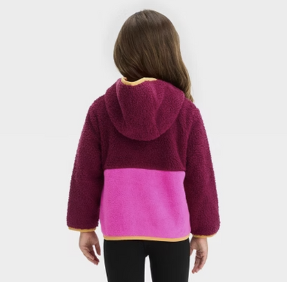 Toddler Fleece Jacket - Cat & Jack™ Maroon/Pink