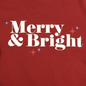 Kids Red Merry & Bright Christmas Holiday Sweat Shirt Sweatshirt Top,S(6/7)