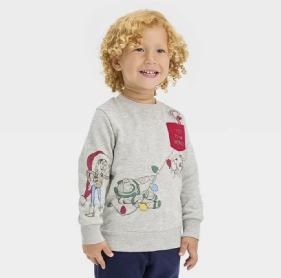 Toddler Boys' Disney Toy Story Printed Sweatshirt – Gray
