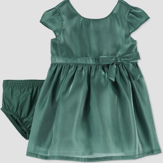 Carter's Just One You® Baby Girls' Short Sleeve Shiny Dress - Green