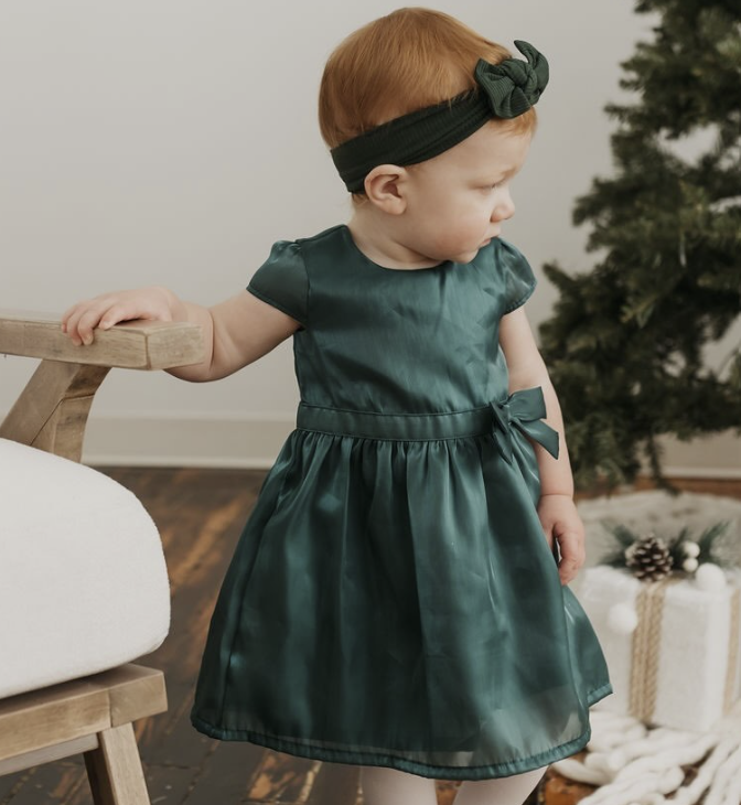 Carter's Just One You® Baby Girls' Short Sleeve Shiny Dress - Green