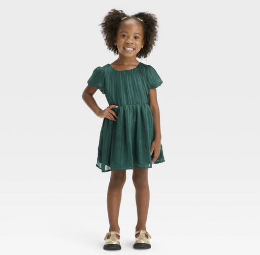 Toddler Girls' Casual Dress - Cat & Jack™ Green