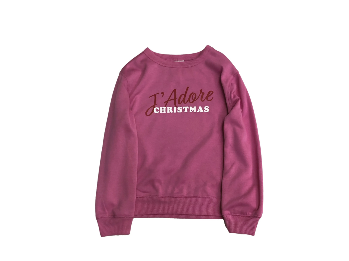 Girls Pink I Adore Christmas Holiday Sweatshirt Sweat Shirt,Wondershop,S(6/7)