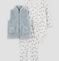 Carter's Just One You® Baby Girls' Floral Sherpa Vest & Bottom Set