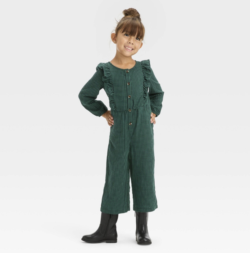 Toddler Girls' Ruffle Jumpsuit - Cat & Jack™ Green
