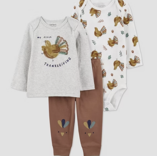 Carter's Just One You Thanksgiving 3 piece set