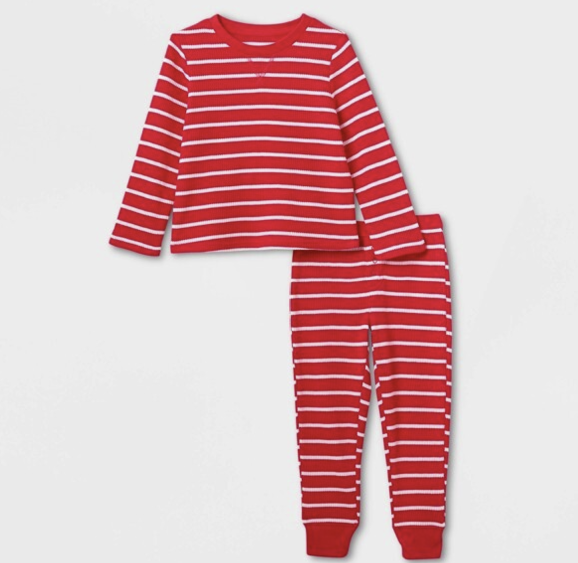 Target Toddler Striped Matching Family Thermal Pajama Set - Wondershop™ Red,12 Months