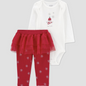 Carter's Just One You® Baby Girls' Snowman Tutu Coordinate Set - Red/White