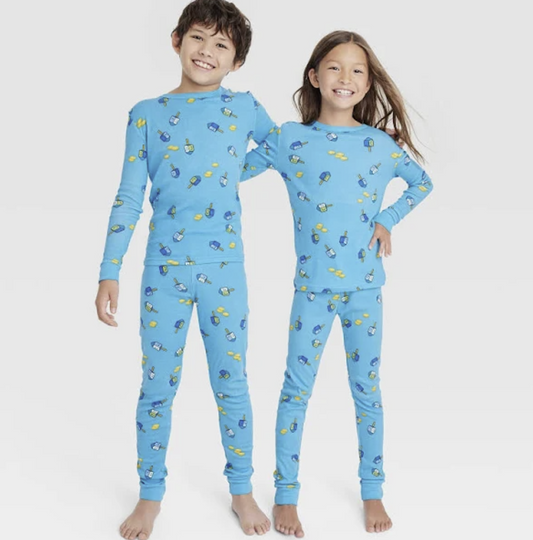 Hanukkah Matching Pajamas Sleep Set Shirt & Pants ,Kid(10)