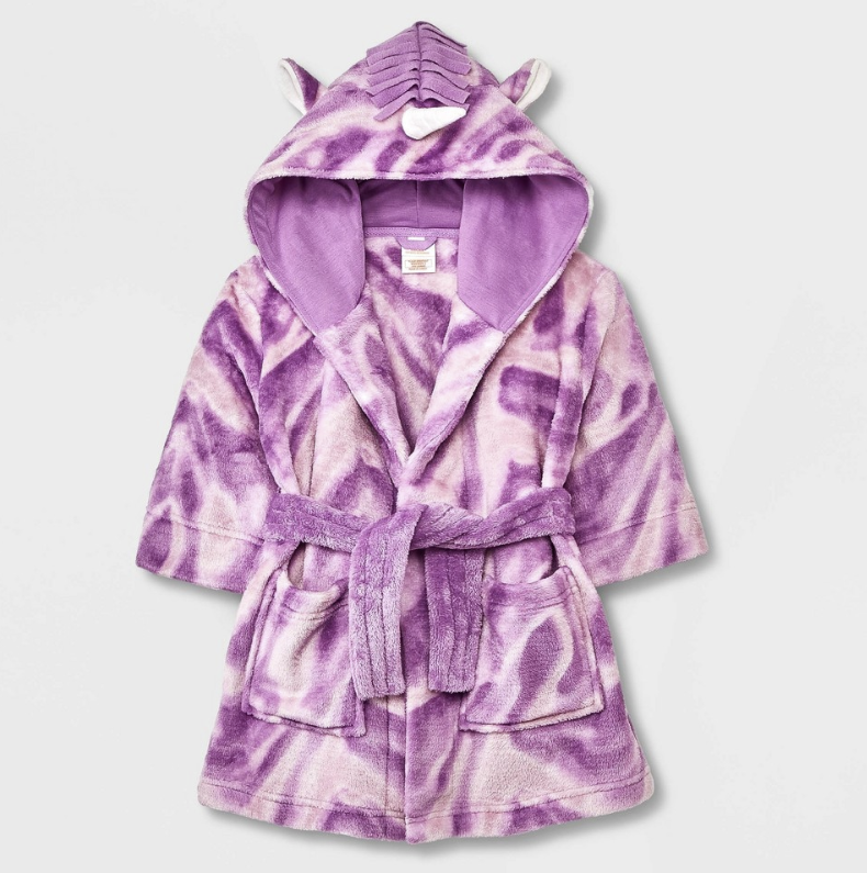 Toddler Girls' Unicorn Cosplay Robe - Cat & Jack™ Purple 2T-3T