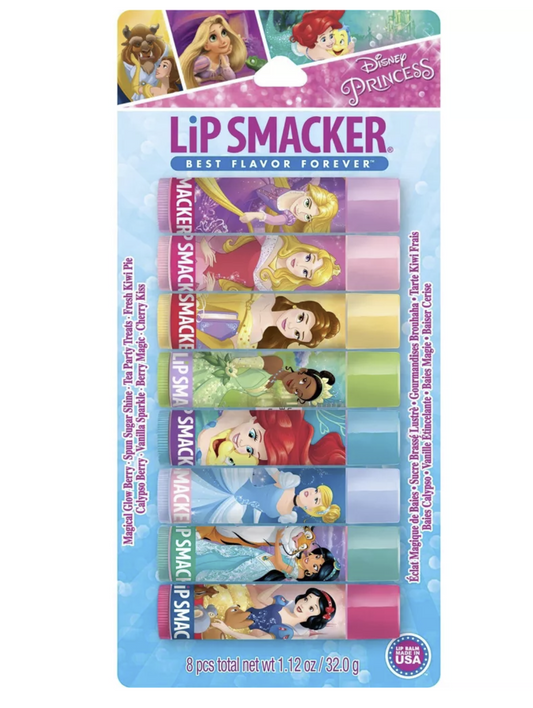Lip Smackers, Party Pack, Lip Balm, Princess, - 8pc