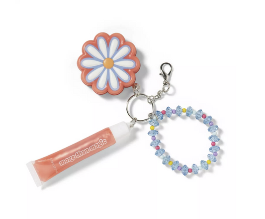 Beaded Wristlet and Pompom, Lip Balm Set - 3pc, - More Than Magic™