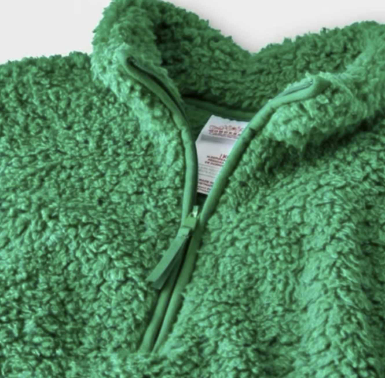 Wondershop Kids’ faux shearling zip-up sherpa sweater pullover Green