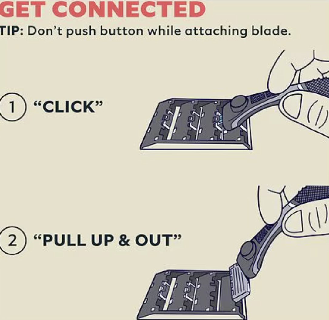 Dollar Shave Club Men's Razor 4-Blade Razor Blade Refill 4 Count