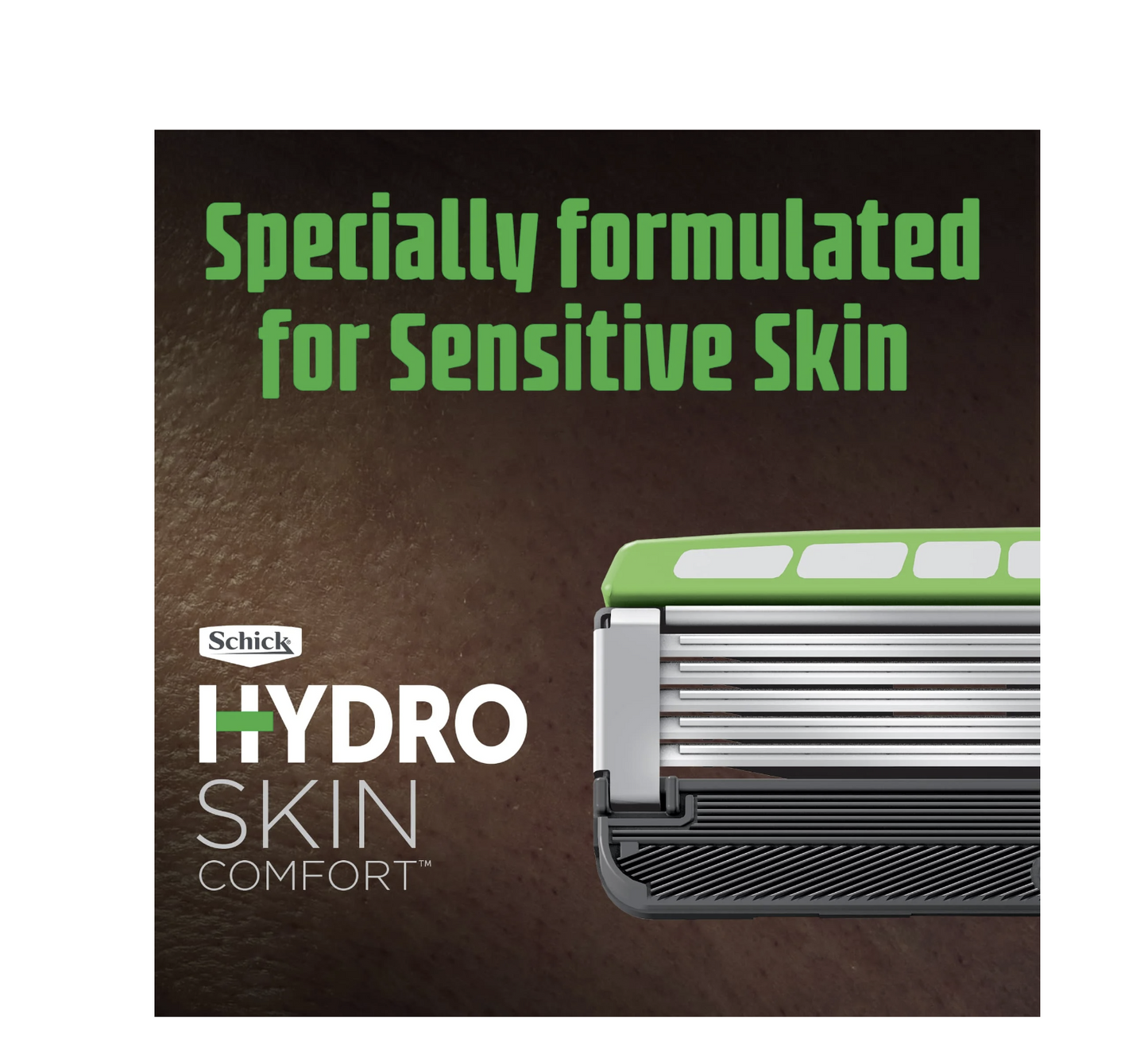 Schick Hydro 5-Blade Skin Comfort Sensitive Skin Mens Razor Blade Cartridge Refill, 4 Ct, Mens Razor, Designed For Maximum Comfort