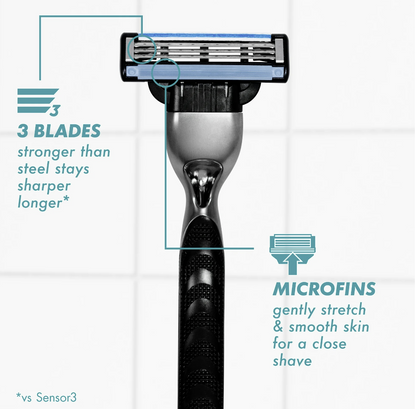 Gillette Mach3 Mens Razor Blades Refill Cartridges, 4 ct