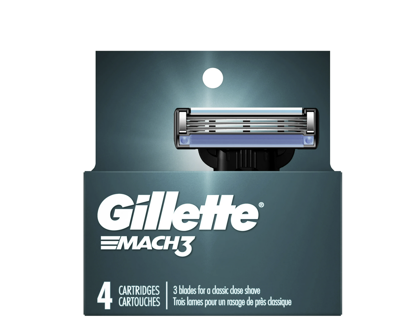 Gillette Mach3 Mens Razor Blades Refill Cartridges, 4 ct