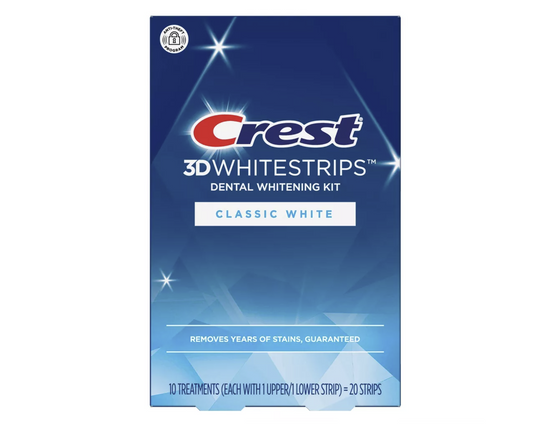 Crest 3DWhitestrips Classic White At-home Teeth Whitening Kit - 10 Treatments