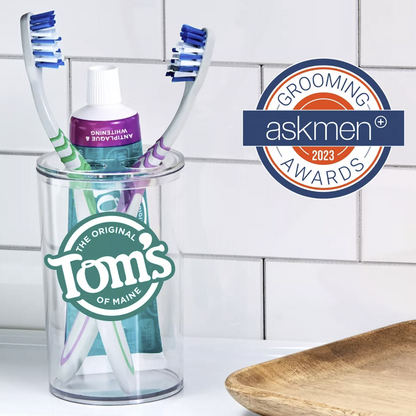 Tom's of Maine Fluoride-Free Antiplaque & Whitening Natural Toothpaste, Peppermint, 5.5 oz. 3-Pack