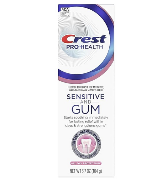 Crest Pro-Health Gum and Sensitivity, Sensitive Toothpaste, All Day Protection, 3.7 oz
