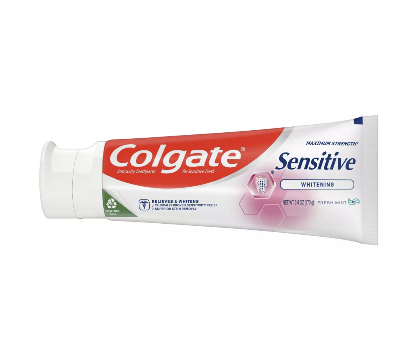Colgate Sensitive Toothpaste Maximum Strength with Whitening - Fresh Mint Gel - 6oz