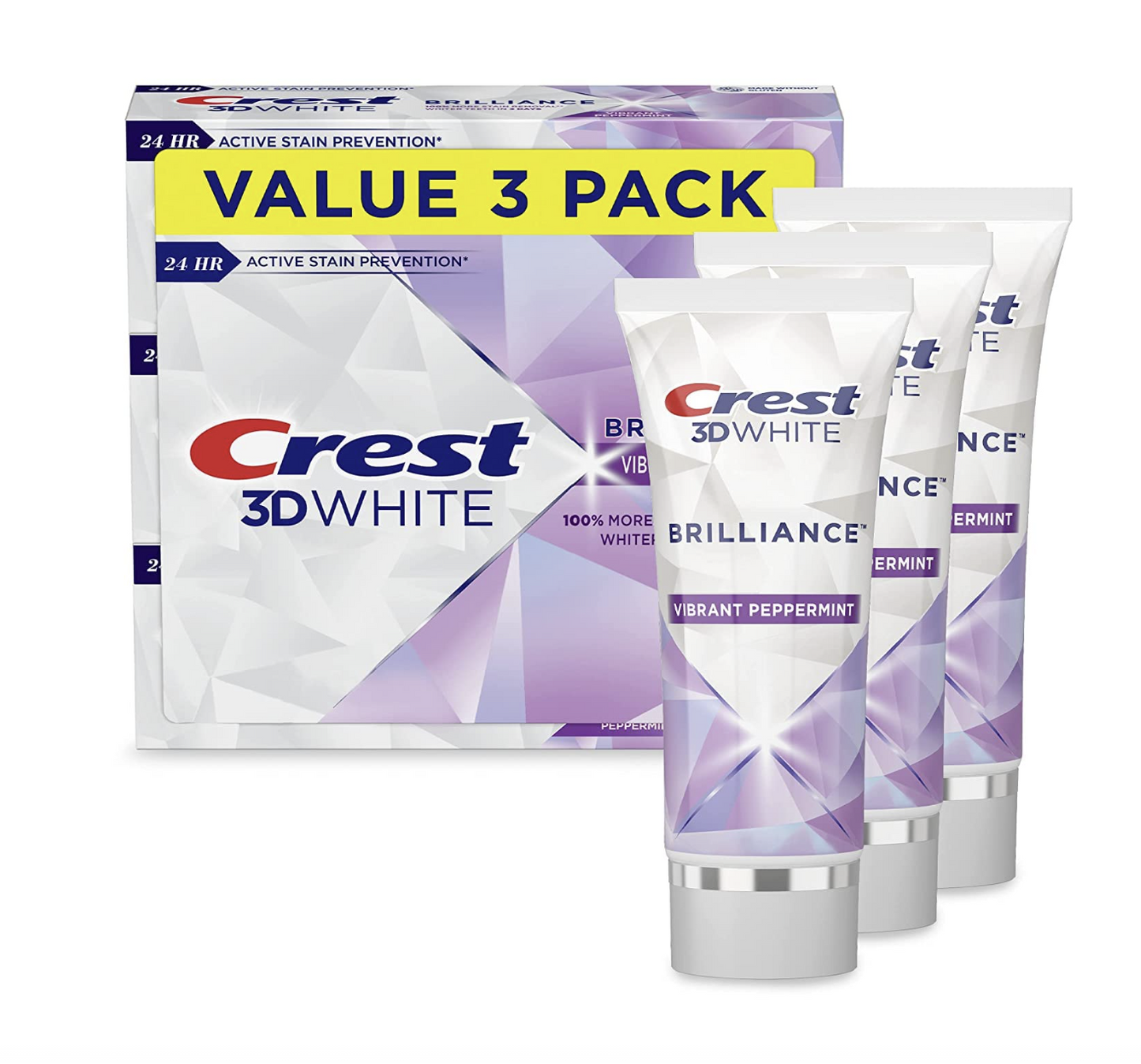 Crest 3D White Brilliance Vibrant Toothpaste - Peppermint - 3.5oz/3pk