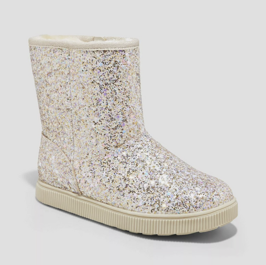 Girls' Holland Zipper Shearling Style Boots - Cat & Jack™ Gold