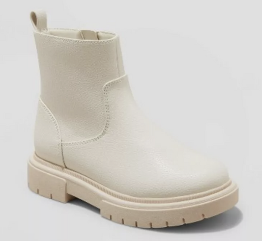 Girls' Priyanka Zipper Booties - Art Class™ Ivory